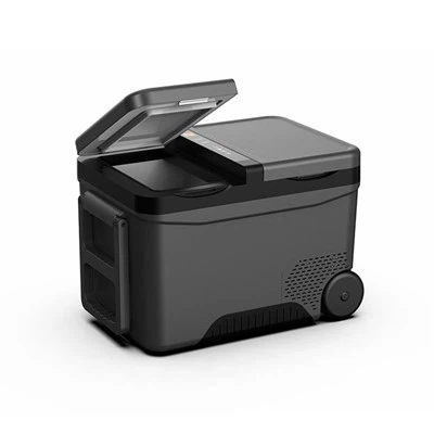 37QT tekerlekli çift bölgeli taşınabilir araba buzdolabı